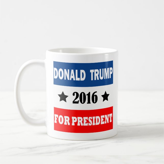 Caneca De Café Donald Trump para o presidente 2016 (Esquerda)