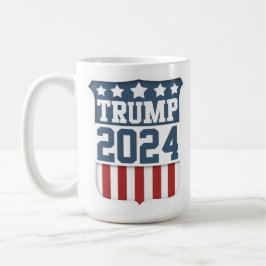 Caneca De Café Donald Trump Presidente 2024 Shield