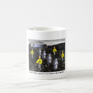 Caneca De Café Donald Trump racha-se para baixo em todos os