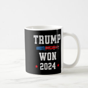 Caneca De Café Donald Trump Won vence as eleições de 2024