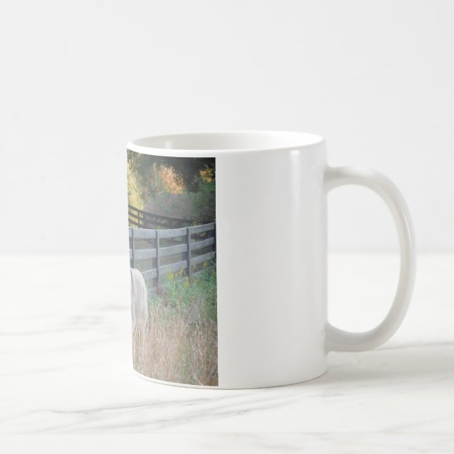 Caneca De Café Donkey em um Campo de outono (Direita)