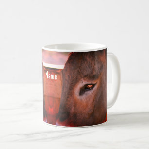 Caneca De Café Donkey pensa que animal é personalizado