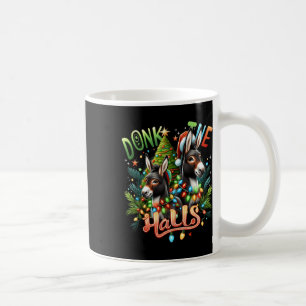 Caneca De Café Donkeys De Natal Preguiçados Ao Cristo