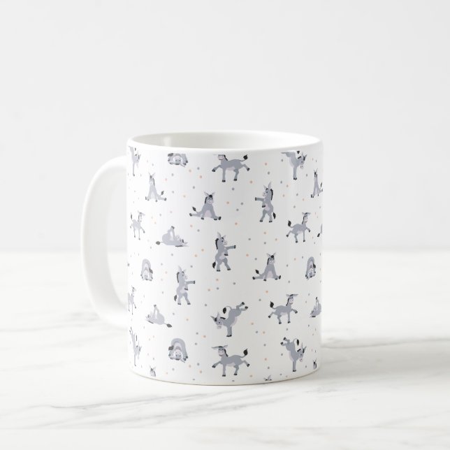 Caneca De Café Donkeys fazendo ioga (Frente Esquerda)