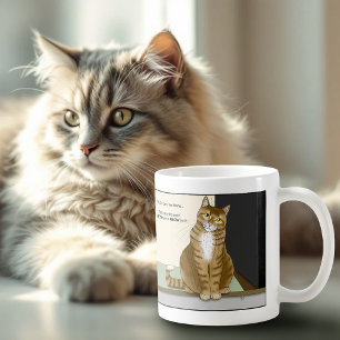 Caneca De Café Dono de Casa Laranja Tabby Divertido Gato