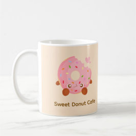Caneca De Café Donut Alegre Com Confeitos