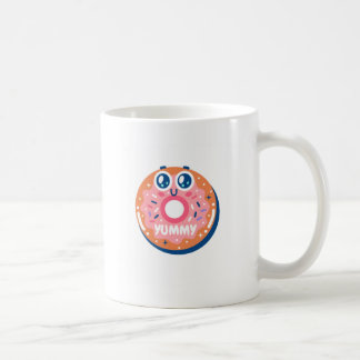 Caneca De Café Donut Cartoon Kawaii Rosa Polvilhado Delicioso Fof