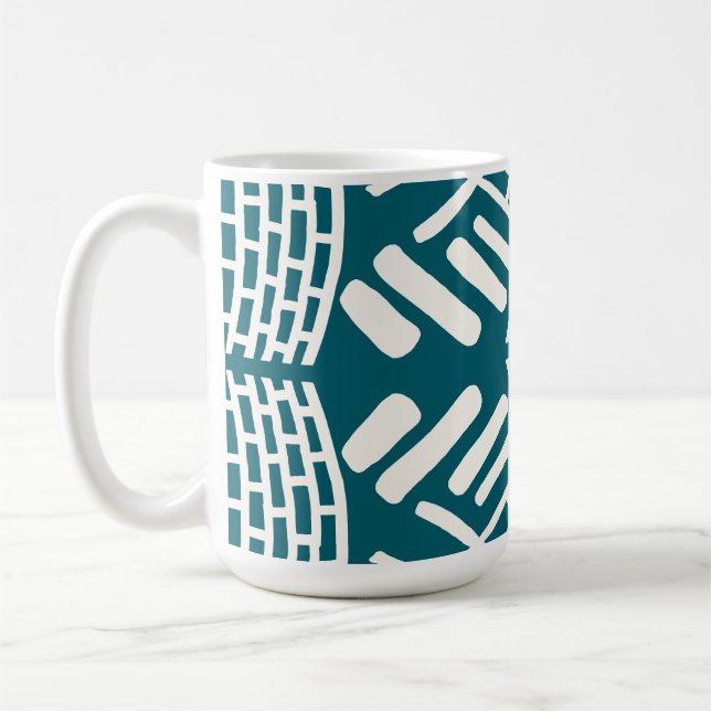 Caneca De Café doodle abstrato moderno (Esquerda)