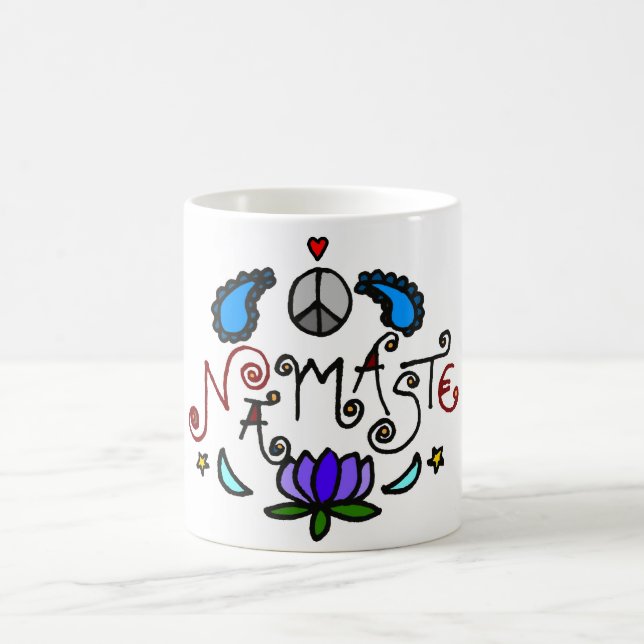Caneca De Café Doodles de Namaste (Centro)