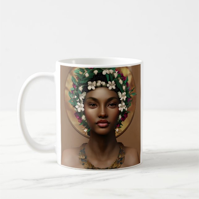 Caneca De Café Dor na Potência | Rainha Afro-Americana (Esquerda)