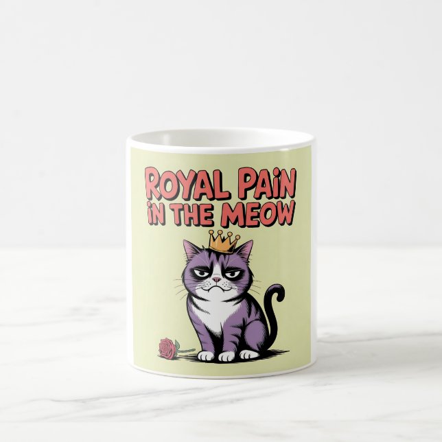 Caneca De Café Dor Real na Almoça - Arte Quadrada do Rei Gato (Centro)