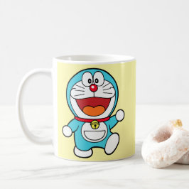 Caneca De Café Doraemon Feliz