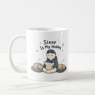 Caneca De Café Dormir é Meu Hobby Piada de Amante do Sono Meme