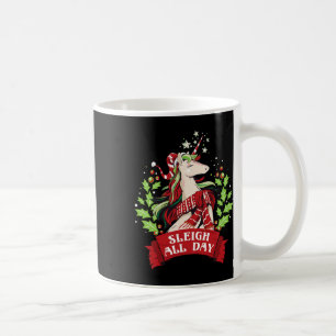 Caneca De Café Dormir O Dia Todo Papais noeis Bonitos Unicórnio