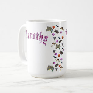 Caneca De Café Dorothy, Nome Com Vida Selvagem Australiana,