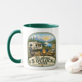 Caneca de Café dos Acampadores - Aqui é Sempre 5 H