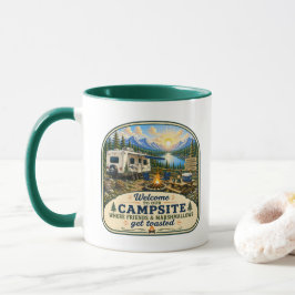 Caneca de Café dos Acampantes - Bem-vindo ao nosso