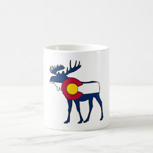 Caneca de café dos alces da bandeira de Colorado