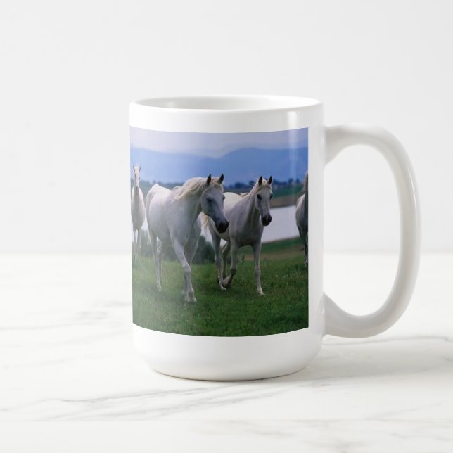 Caneca de café dos cavalos brancos (Direita)