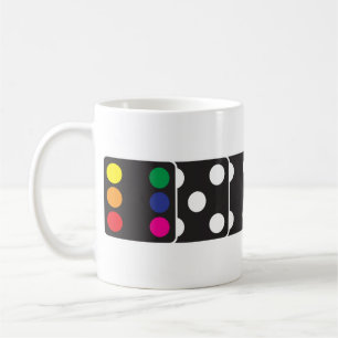 Caneca de café dos dados do arco-íris
