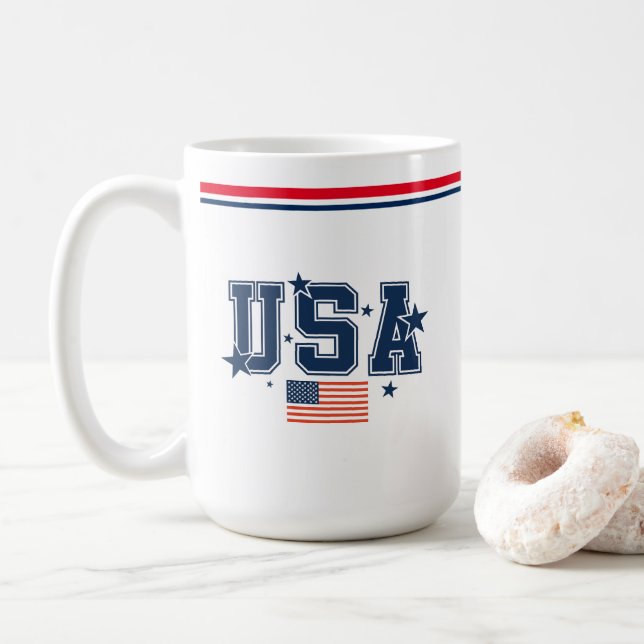 Caneca de café dos EUA (Com Donut)