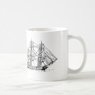 Caneca de Café dos Navios Altos e Âncoras do Marin