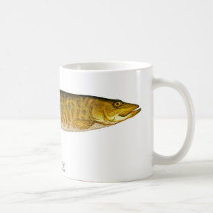 Caneca de café dos peixes do Muskellunge