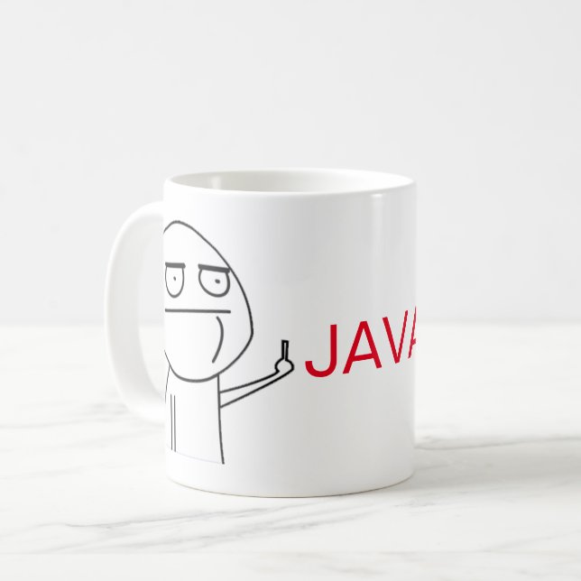 Caneca de café dos programadores de Java do dedo (Frente Esquerda)