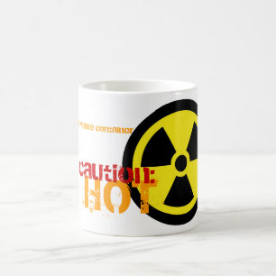 Caneca de café dos resíduos nucleares