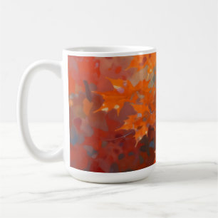 Caneca De Café Dose de Folhas de Bordo de Outono Vibrante