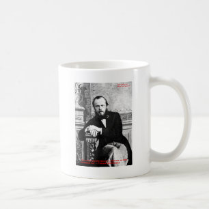 Caneca De Café Dostoevsky "Deus Pretende" Com Dons De Citação De 