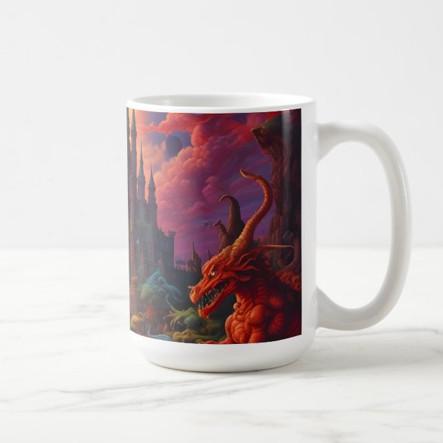 Caneca De Café Double Your Dragon Fantasy Final (Direita)