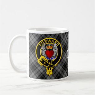 Caneca De Café Douglas "FORWARD" Crest na Cinza Douglas Tartan Mu