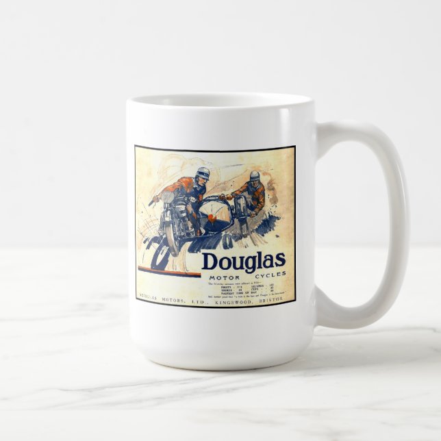 Caneca De Café Douglas Vintage Motorcycle (Direita)