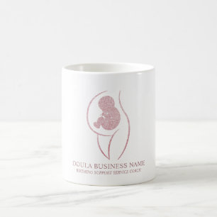 Caneca De Café Doula de Parto em Rose Gold