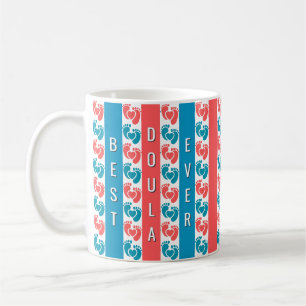 Caneca De Café DOULA Personalizada Maximalista com Pegadas Listra