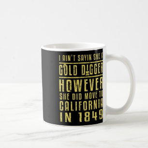 Caneca De Café Dourada California Rush Black History Dotada de Po