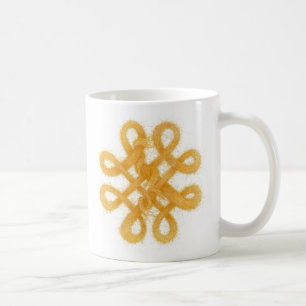 Caneca De Café DOURADA CÉLTIMA KNOT White Mug