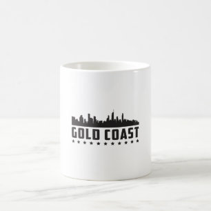 Caneca De Café Dourada Costa Austrália Skyline Cityscape Ideia