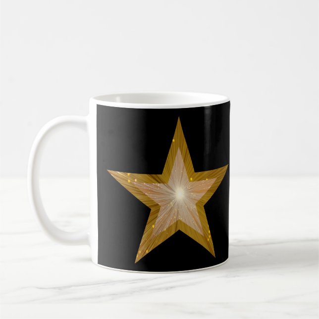 Caneca De Café Dourada estrela: preto de caneca! (Esquerda)