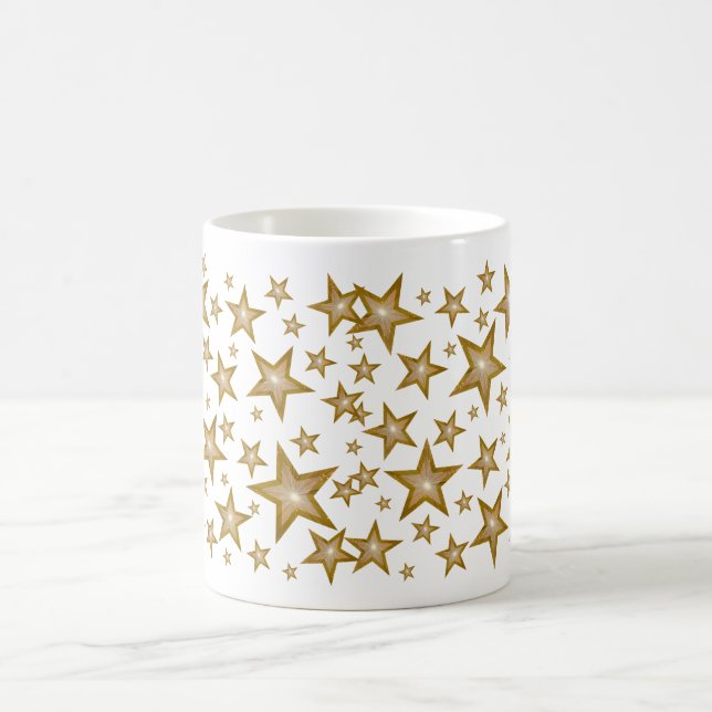 Caneca De Café Douradas estrelas brancas (Centro)