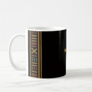 Caneca De Café Dourado africano Kente Pattern Mug