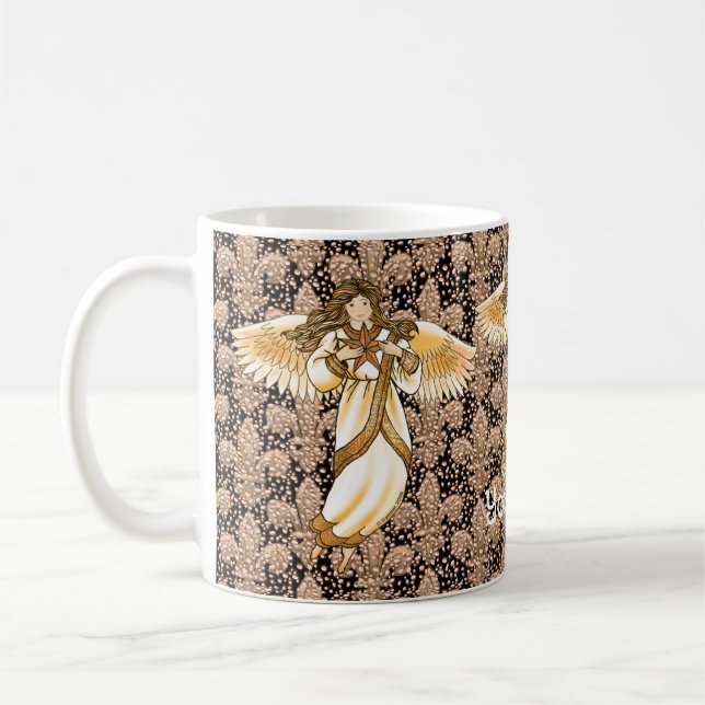 Caneca De Café Dourado Angel (Esquerda)