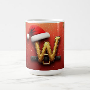 Caneca De Café Dourado Brilho Férias W Para Nomes de Inverno