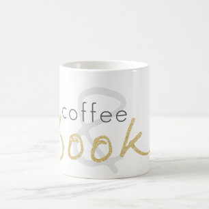 Caneca De Café Dourado café com faísca e livros