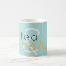 Caneca De Café Dourado Chá e Livros Café Mug