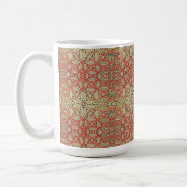 Caneca De Café Dourado E Laranja (Esquerda)