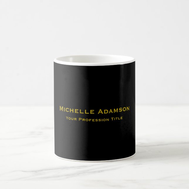 Caneca De Café Dourado e preto - simples profissional moderno (Centro)
