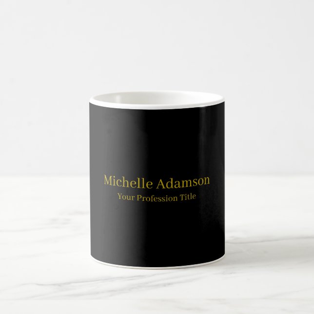Caneca De Café Dourado e preto - simples profissional moderno (Centro)