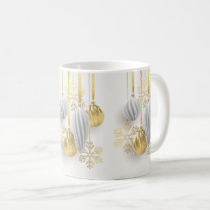 Caneca De Café Dourado Ornaments Natal
